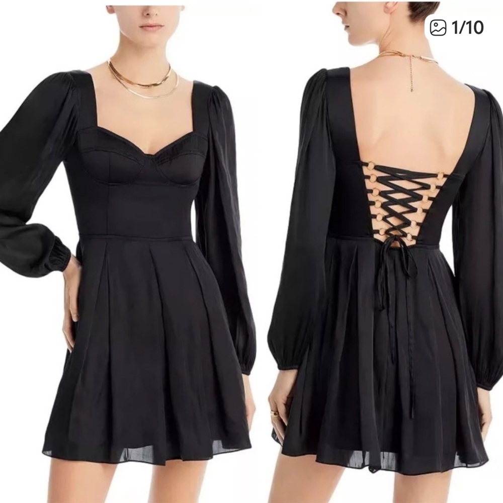 AQUA black corset dress with tags - Picture 4 of 9